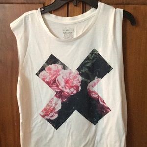 Floral X Muscle Tee